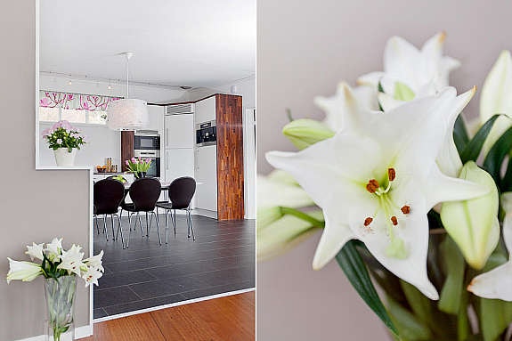 Kjøkken og detalj blomst Galleribilde