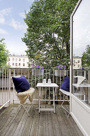 Hyggelig balkong Galleribilde