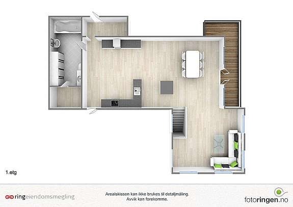 Plantegning 1. etasje Galleribilde