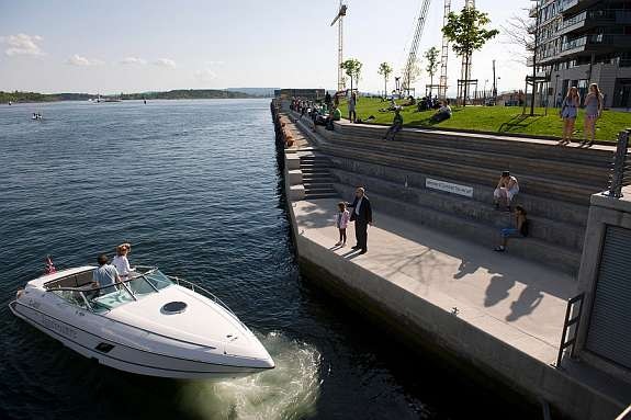 Stemningsbilde fra Tjuvholmen. Galleribilde