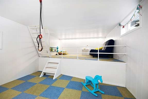 Innrdet rom i kjeller - barne/lekerom Galleribilde