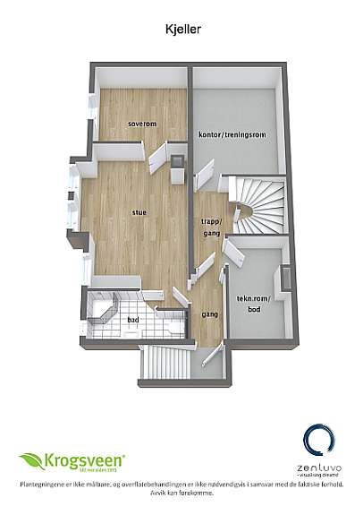 Planskisse kjeller Galleribilde