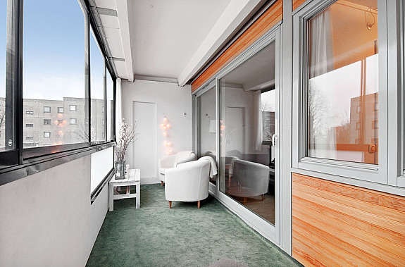 Innglasset balkong Galleribilde