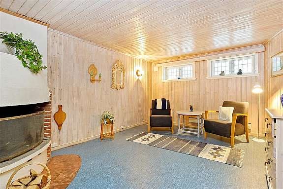 Kjellerstue/hobbyrom med peis Galleribilde