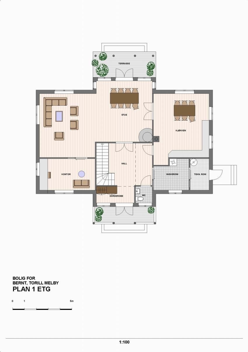 Planløsning 1. etg Galleribilde