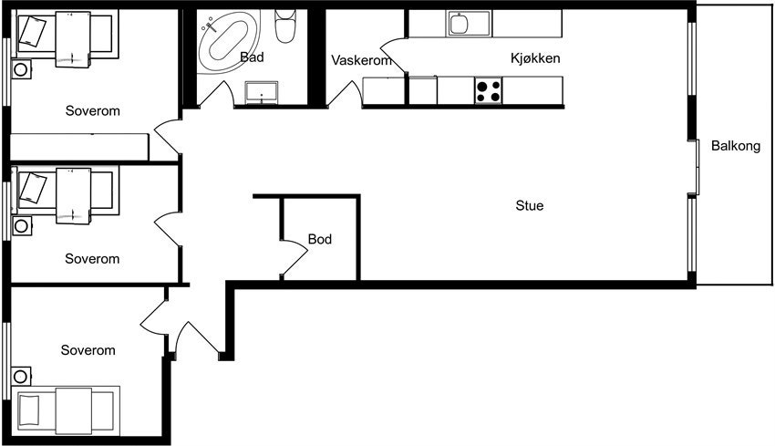 plantegning 2 d Galleribilde