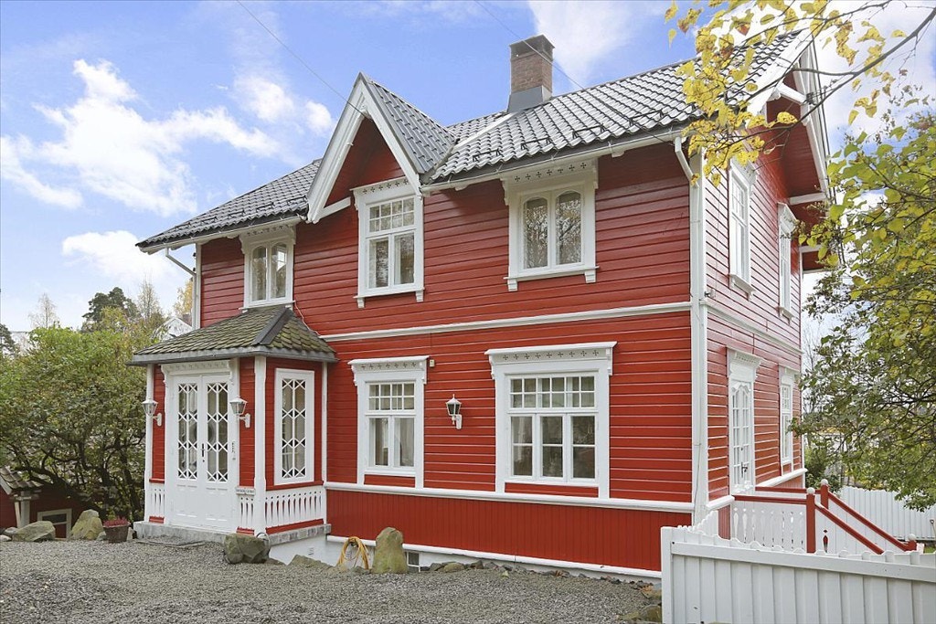 Fasade, gode parkeringsmuligheter på egen tomt Galleribilde