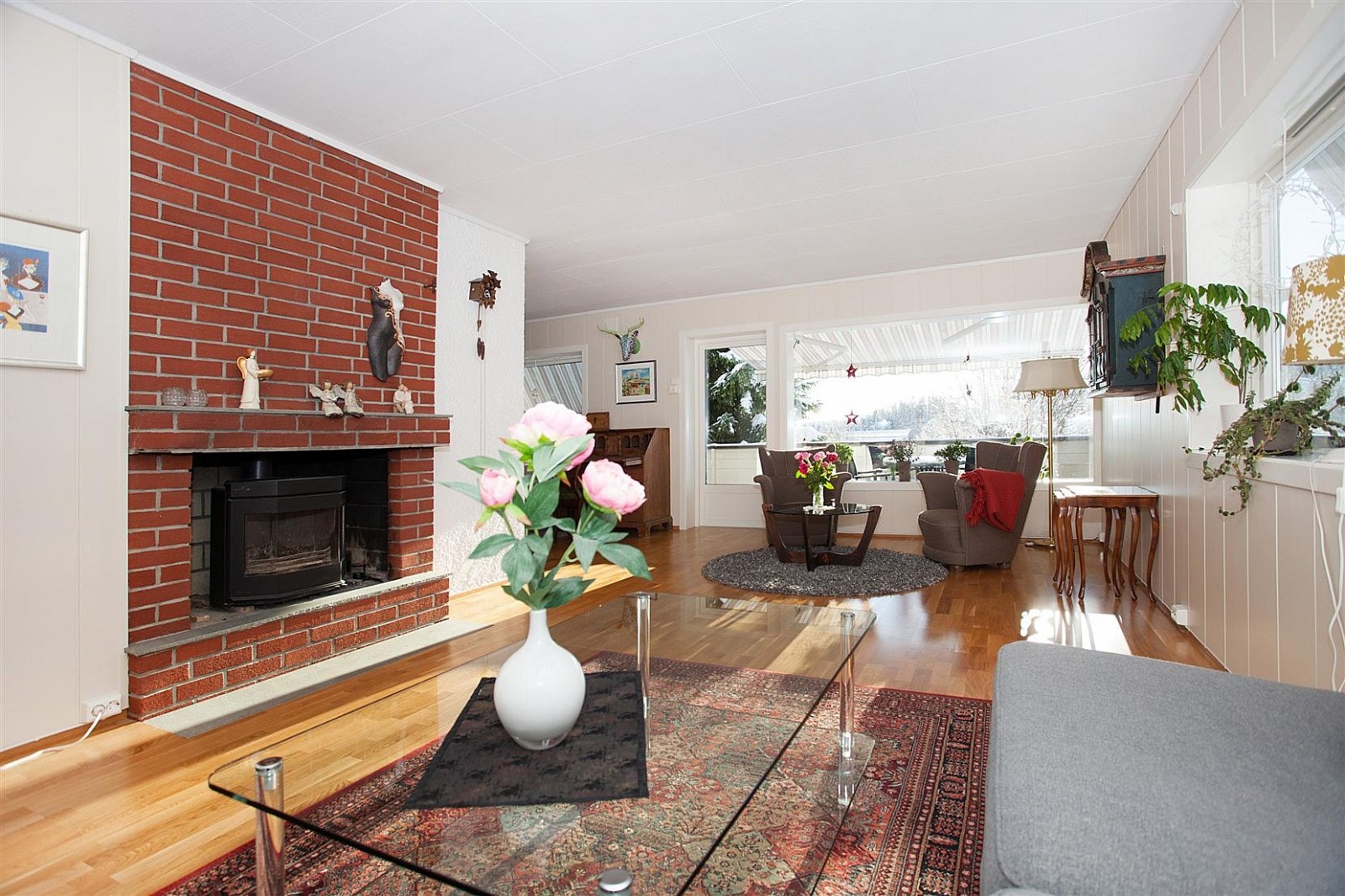 Stue med vannbåren varme Galleribilde