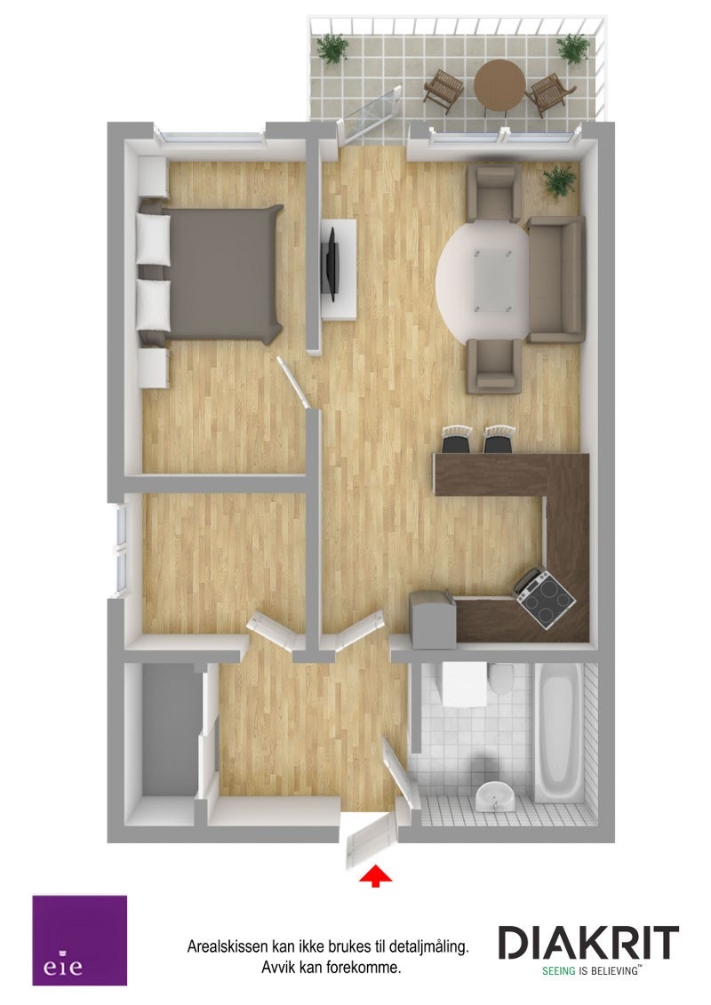 Plantegning 3D Galleribilde