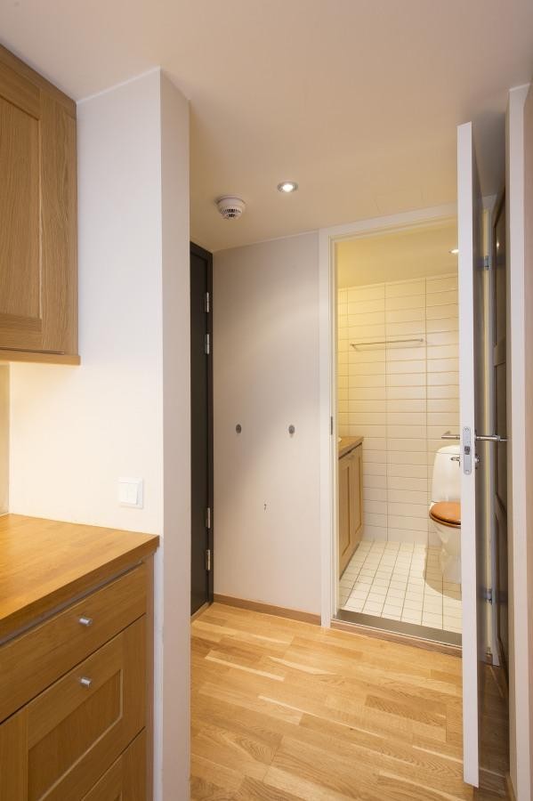 Entré med dør til badet Galleribilde