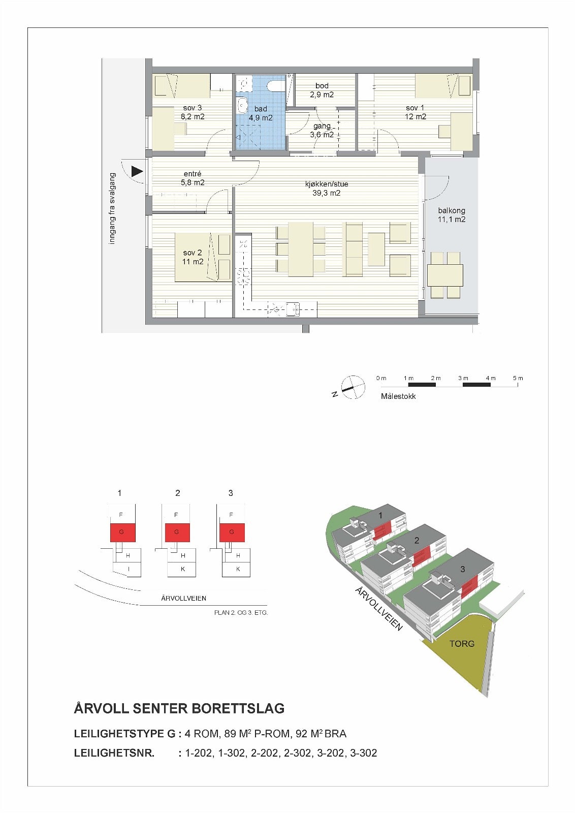 Plantegning for 1-302 Galleribilde