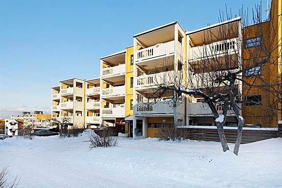 Hyggelig borettslag - her vist mot inngangsparti Galleribilde