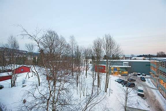 Utsikten sett fra balkongen Galleribilde