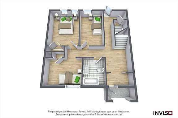 3d-plantegning 1.etasje Galleribilde