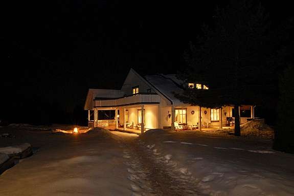 Stemningsbilde fra en vakker vinterkveld i februar Galleribilde