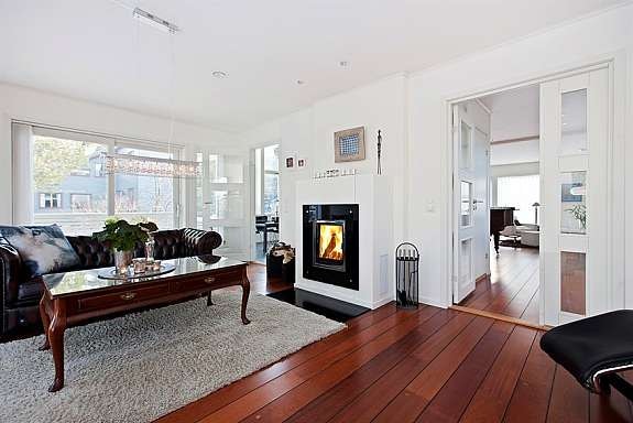 Peisestue/tv-stue på plan 2 hoveddel - Skipsgulv Galleribilde