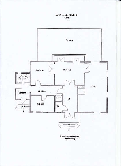 plantegning over 1.etg. Galleribilde