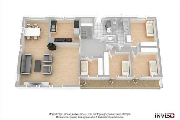 3D-plantegning Galleribilde
