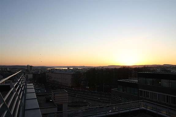 Takterrassene er solrike med panoramautsikt ut over oslo by og fjord. Galleribilde