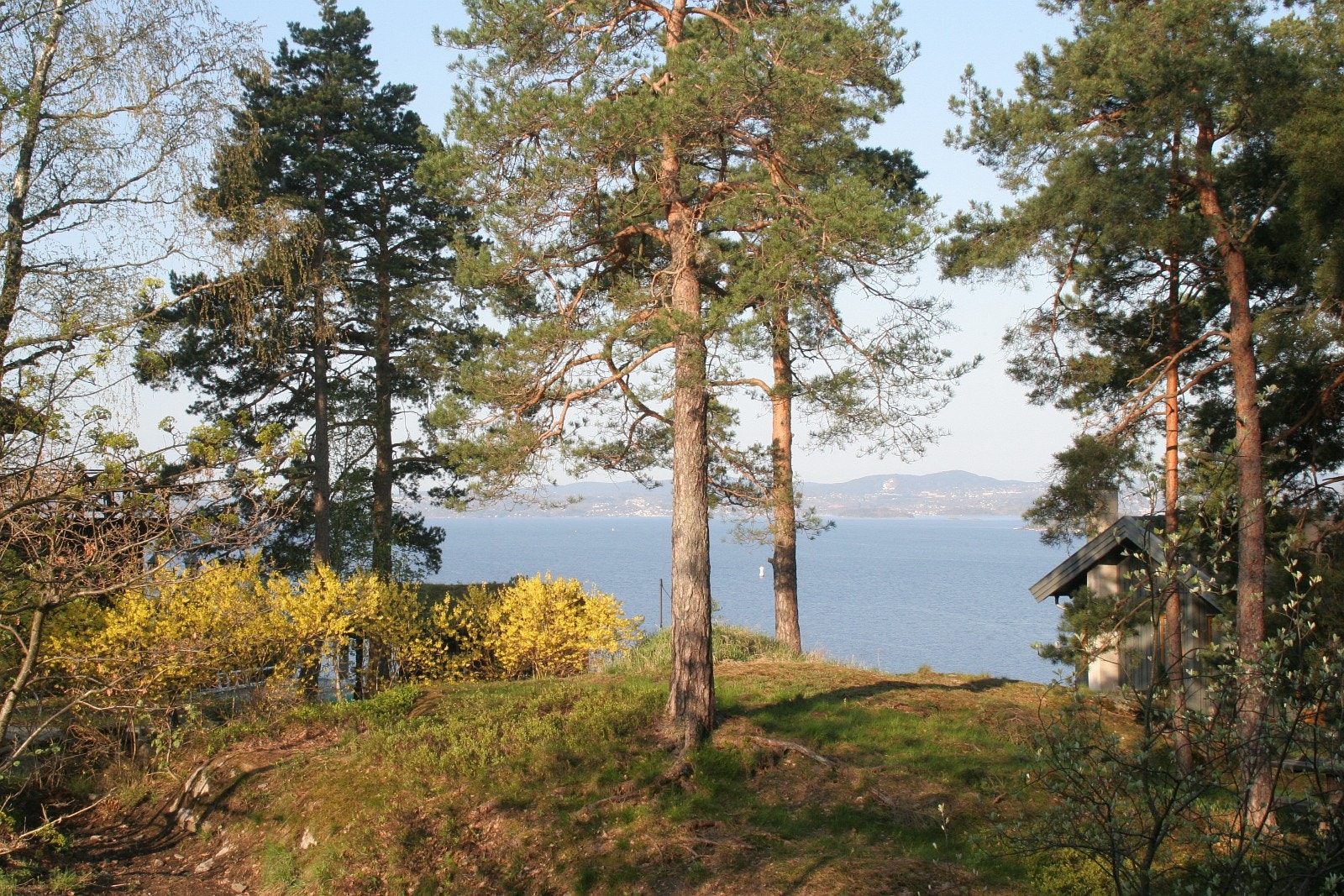 Utsikt over Oslofjorden fra stuen oppe Galleribilde