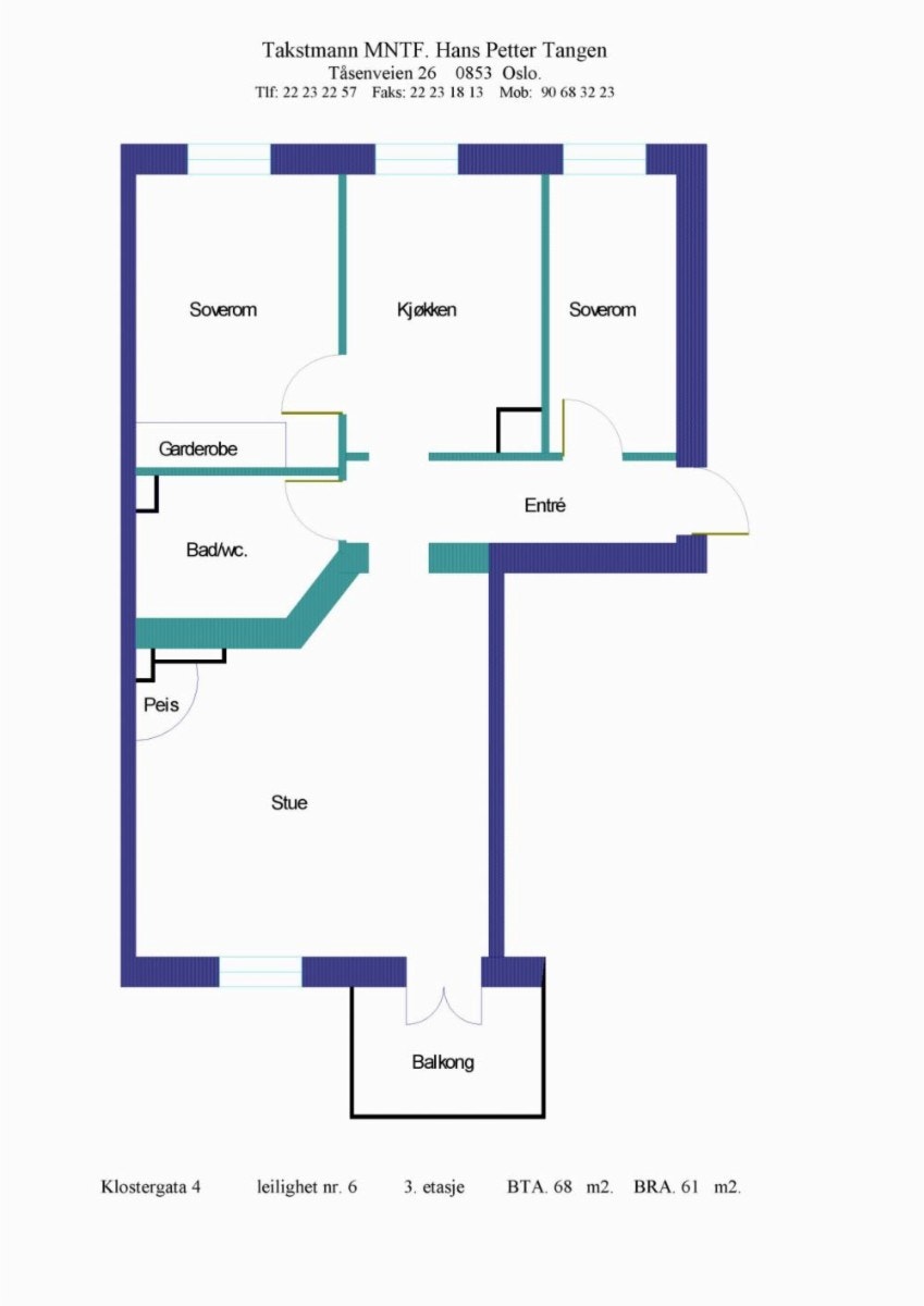 Plantegning - Klostergata 4 Galleribilde