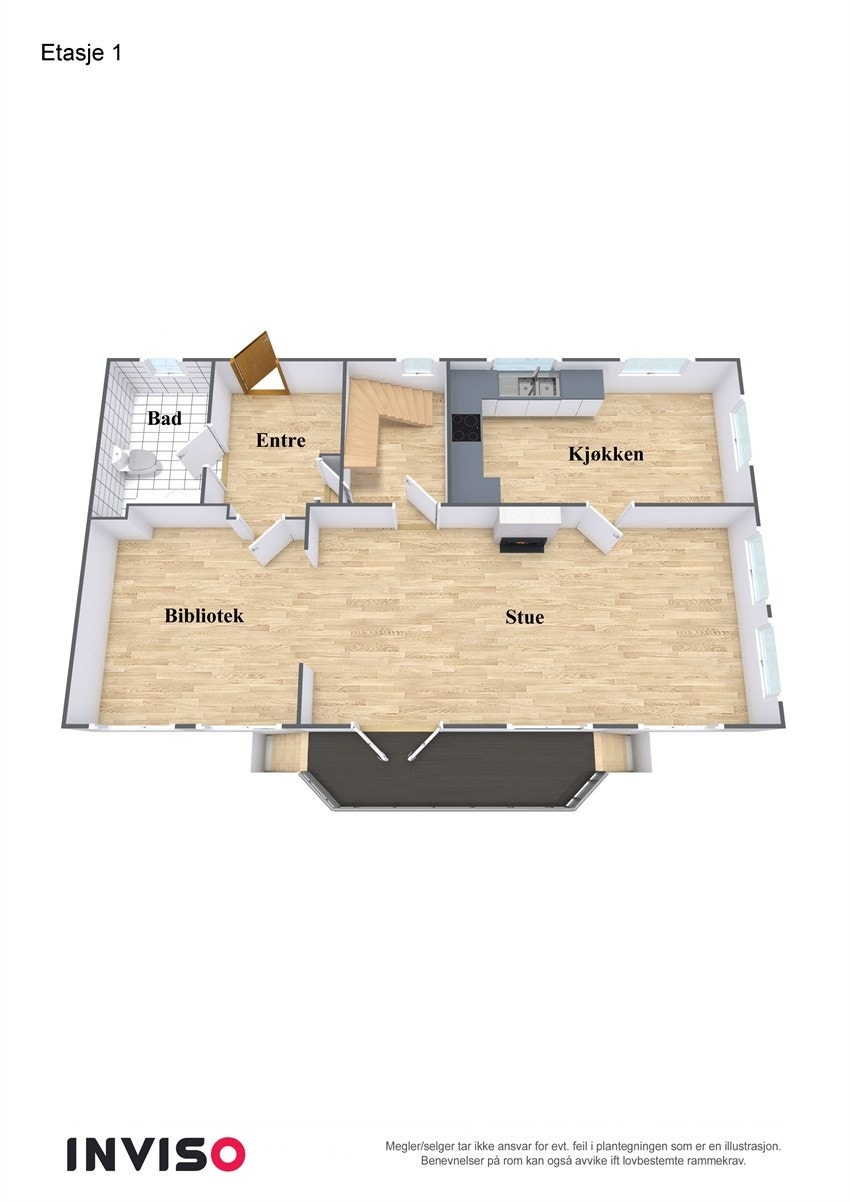 3D tegninger 1.etg Galleribilde