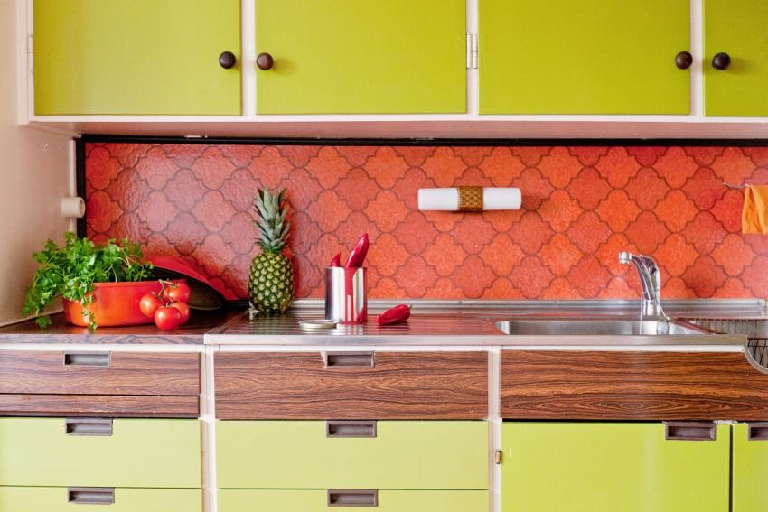 Kjøkken med innredning fra 70-tallet Galleribilde