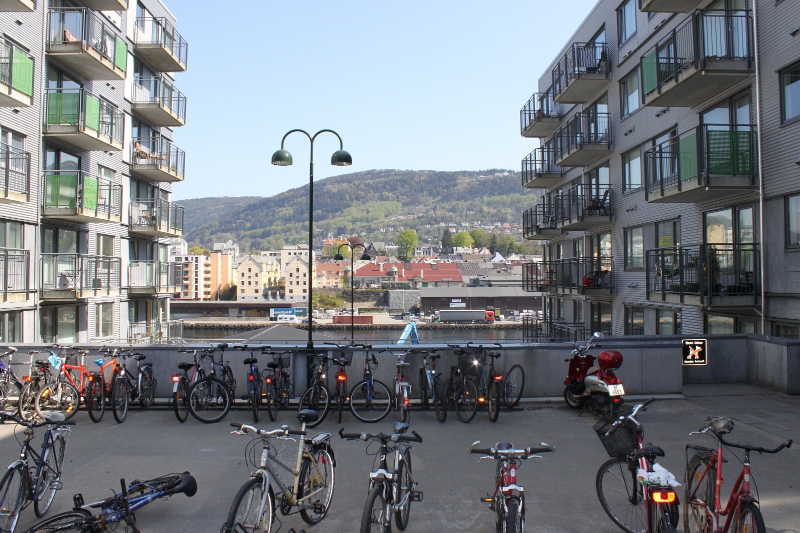 Flott uteområde. Galleribilde