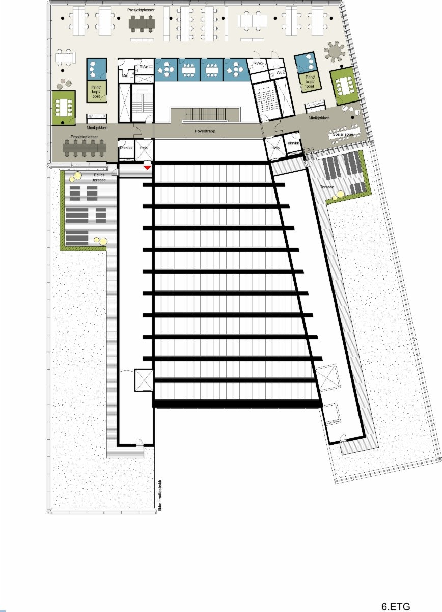 Planløsning 6. etg Galleribilde