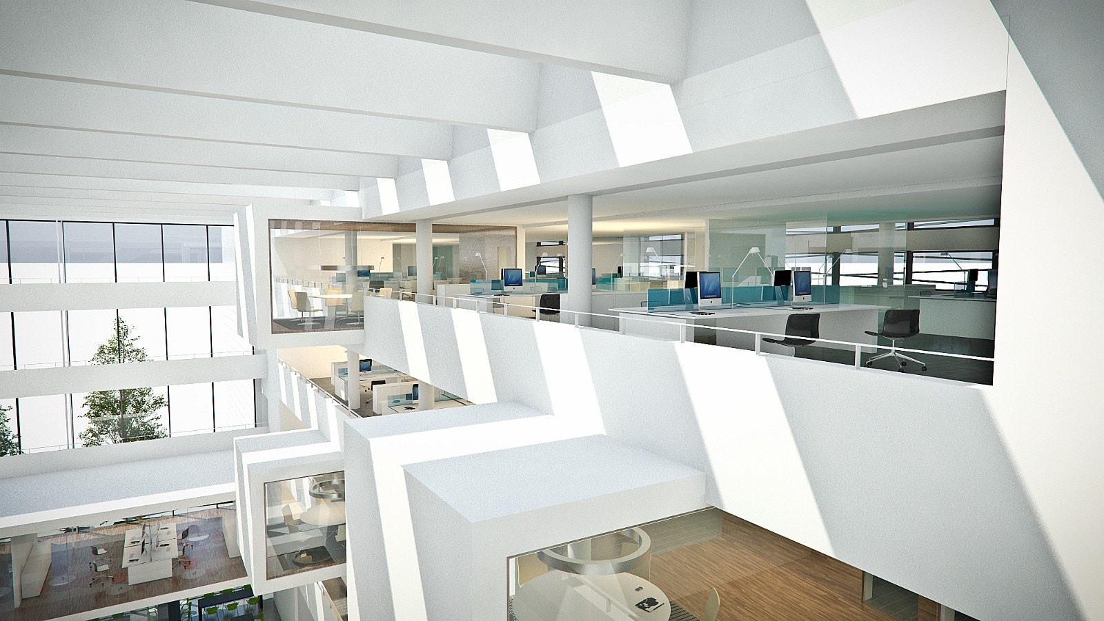 Lyse og luftige arbeidsplasser Galleribilde