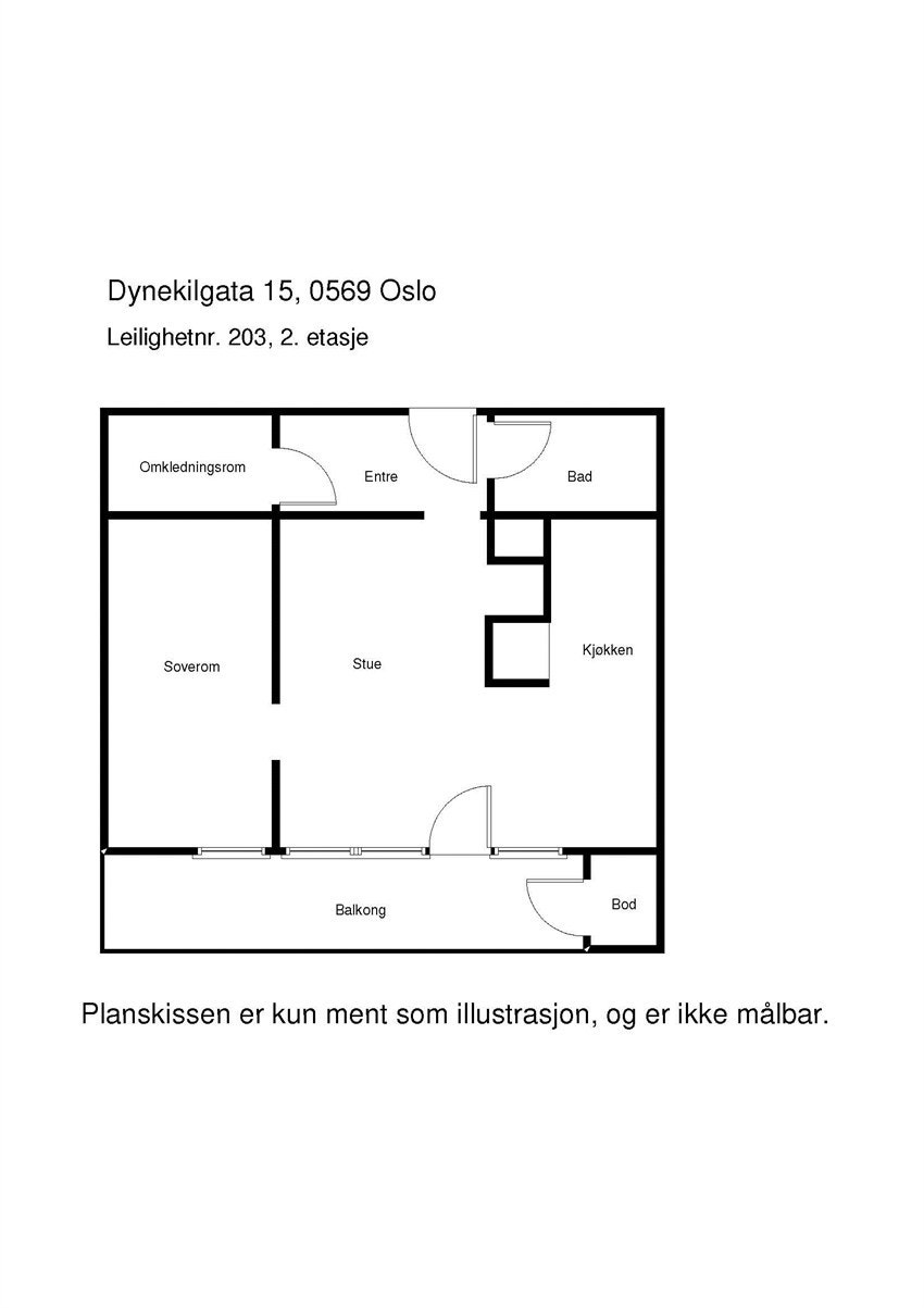 Dynekilgata 15, lnr. 203, 2. etasje Galleribilde