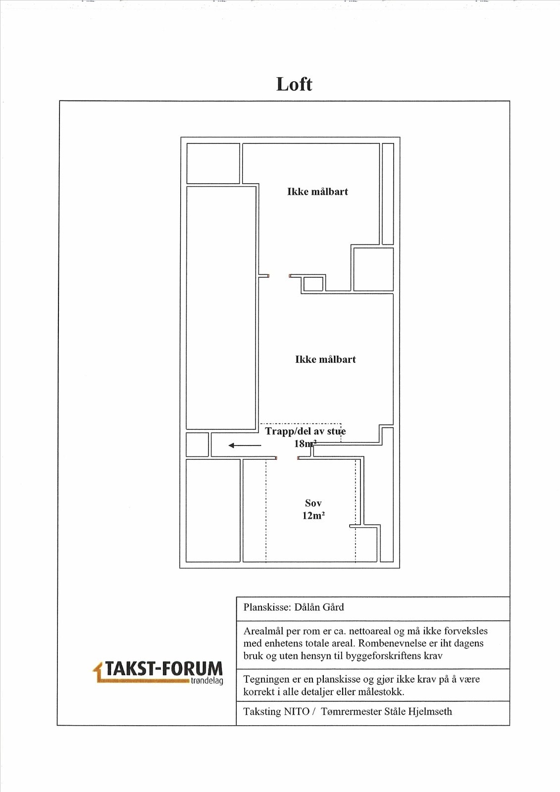 Planskisse loft Galleribilde