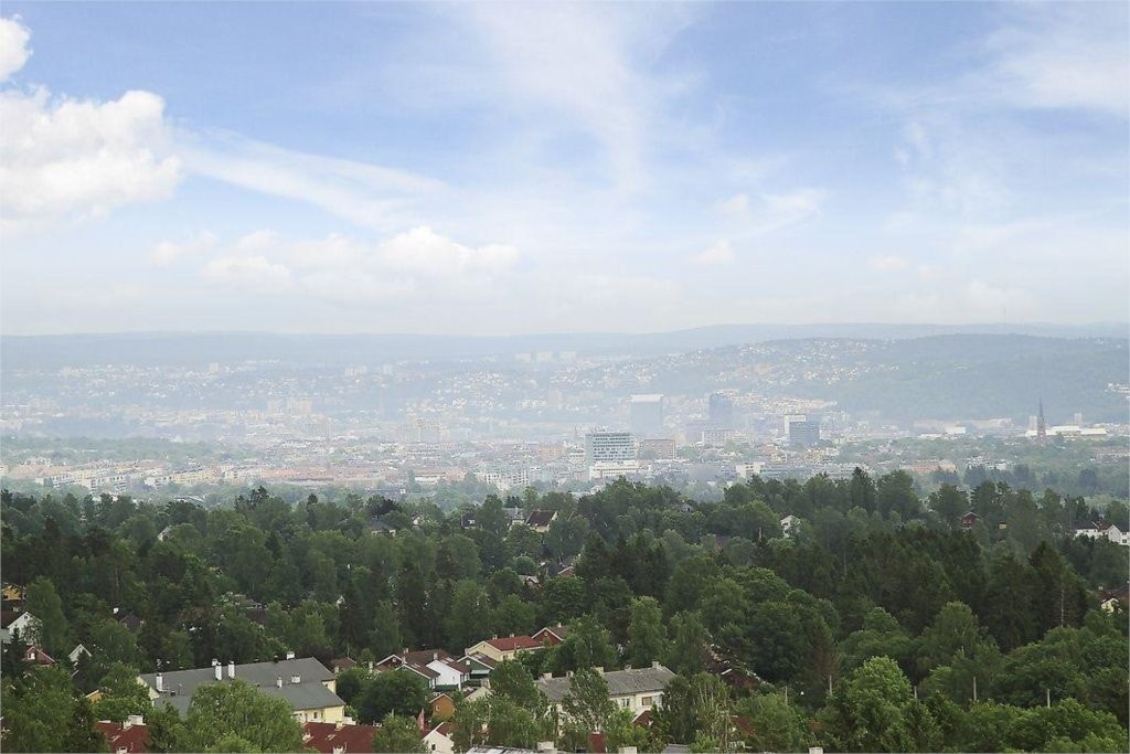 Utsikt fra takterrasse Galleribilde