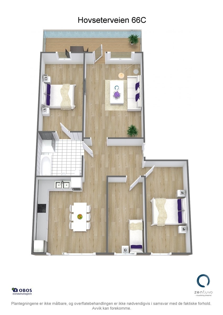 Floorplan letterhead - Hovseterveien 66C - Hovseterveien 66C - 3D Floor Plan Galleribilde