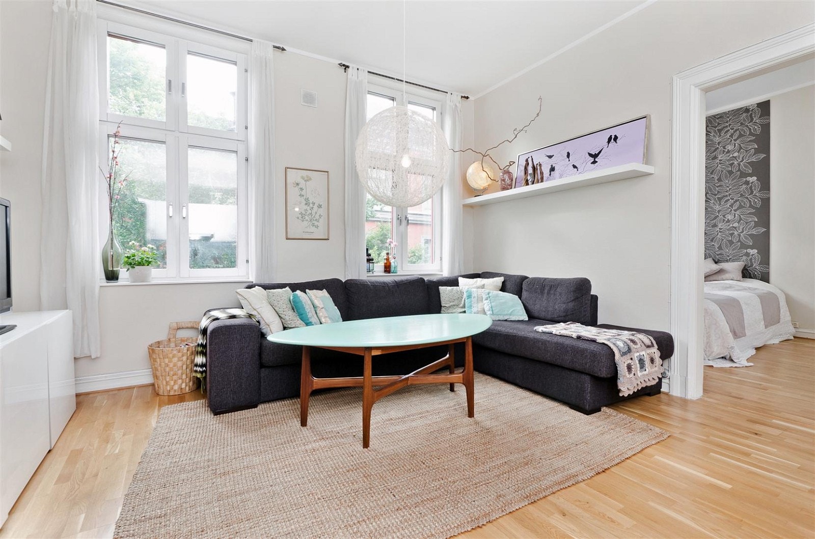 Stuen fremstår som lys og delikat. Galleribilde