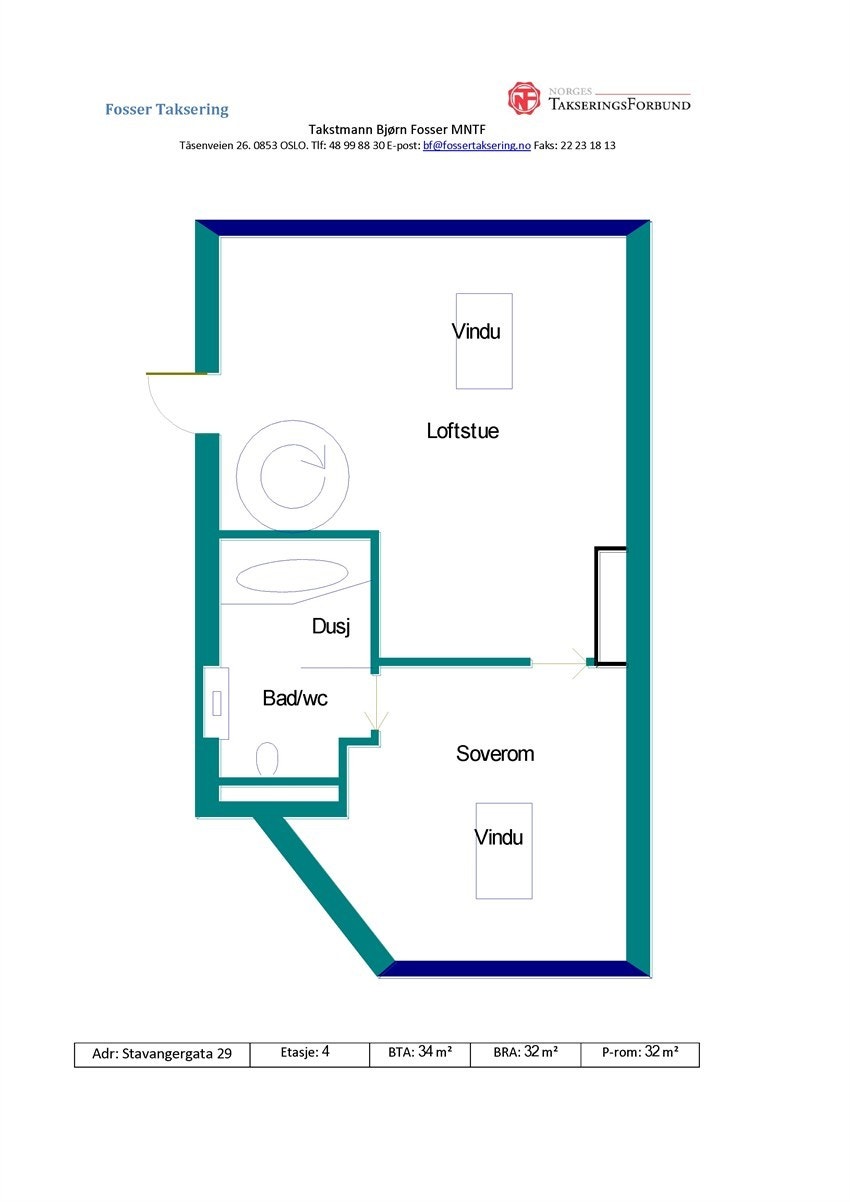 Plantegning 4. etg. Galleribilde