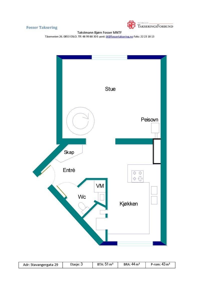 Plantegning 3. etg. Galleribilde