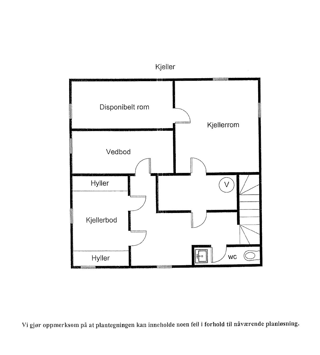 Planskisse Lofthusveien 61 - kjeller Galleribilde