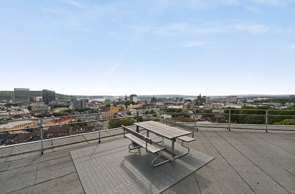 Utsikt fra takterrasse Galleribilde