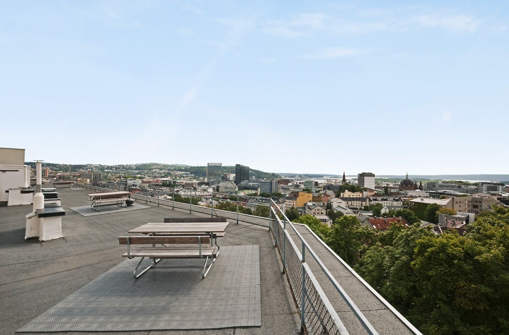 Utsikt fra takterrasse Galleribilde