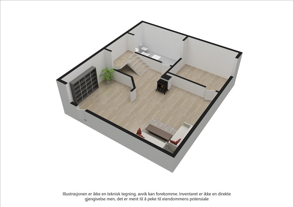 Plantegning i Underetasjen Galleribilde