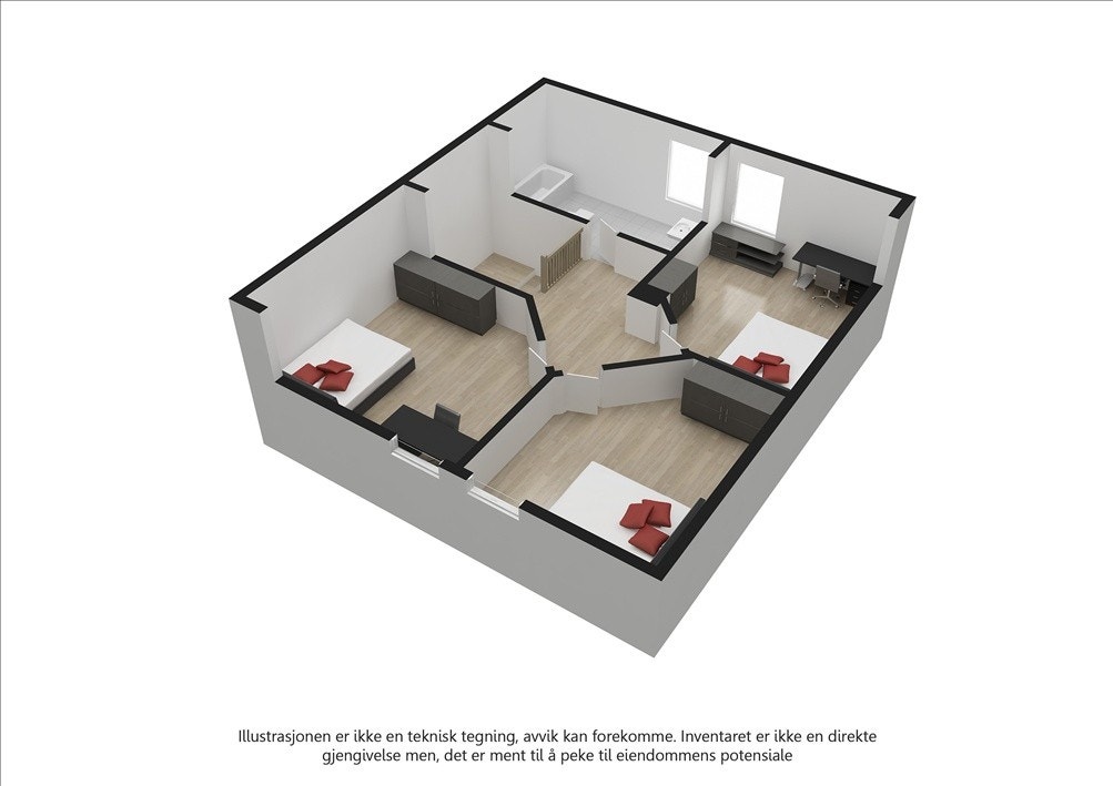 Plantegning 2 etg. Galleribilde