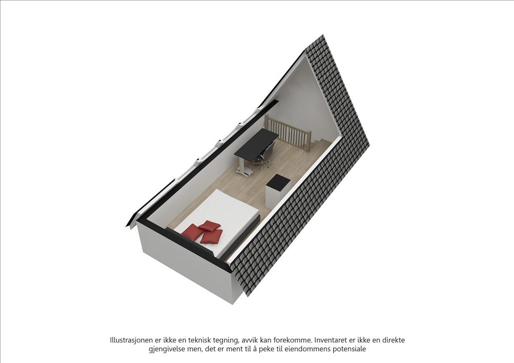 Alternativ plantegning loft Galleribilde