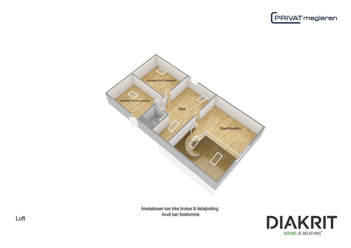 Planskisse loftsetasje Galleribilde