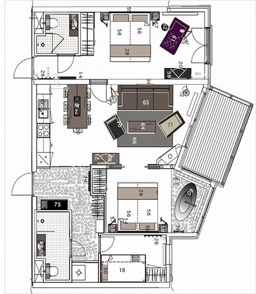 Oversiktsbilde leilighetsnr 3109/3111 Galleribilde