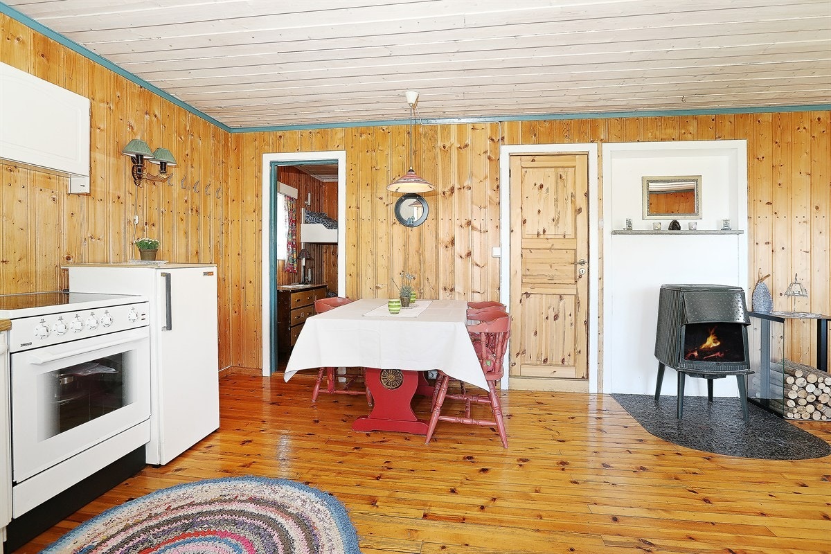 Stue med peisovn Galleribilde