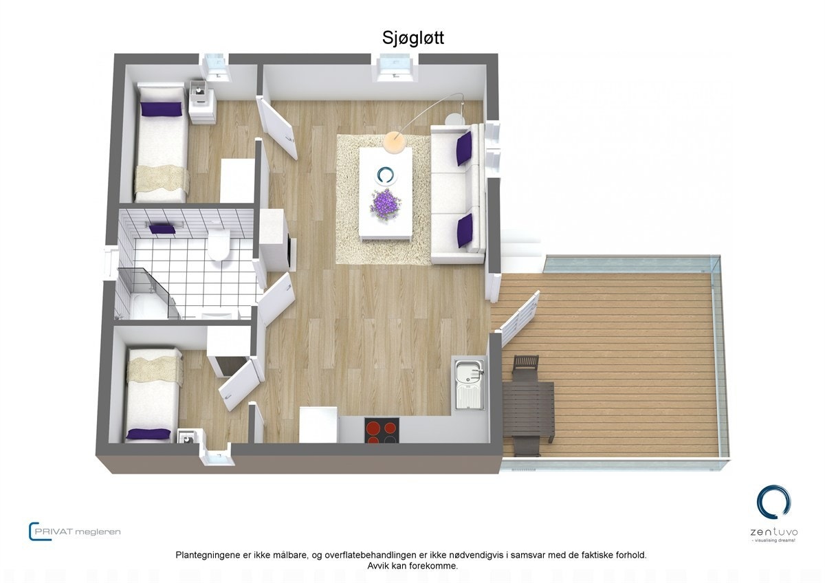 Plantegning 3 D Galleribilde