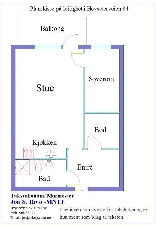 Plantegning Hovseterveien 84 Galleribilde