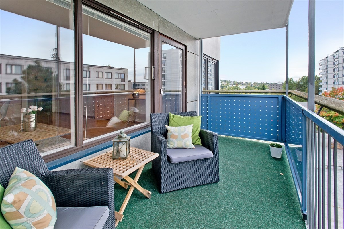 Balkong på 7,5 kvm m/ettermiddag -og kveldssol Galleribilde