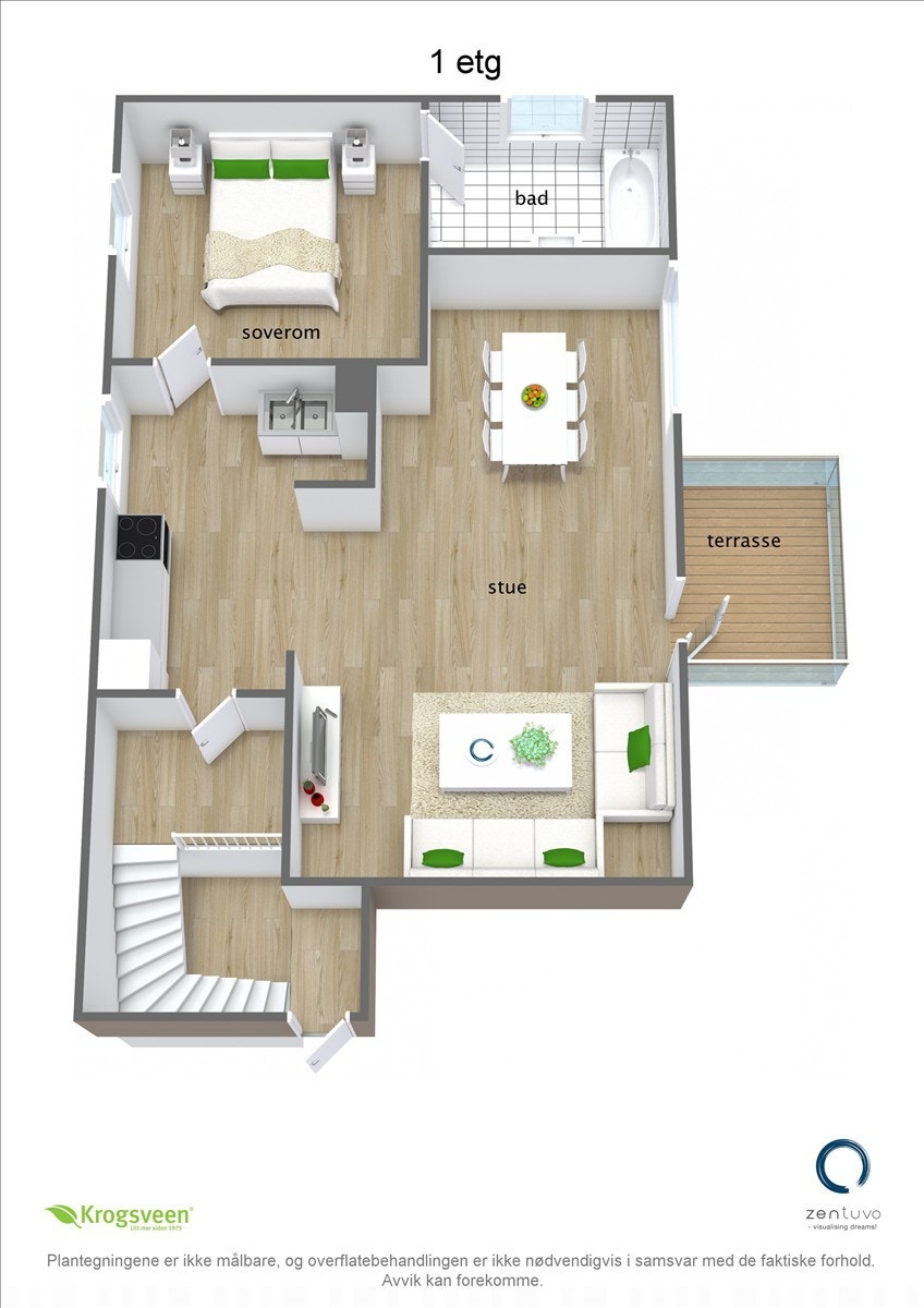 Plantegning 1. etasje Galleribilde